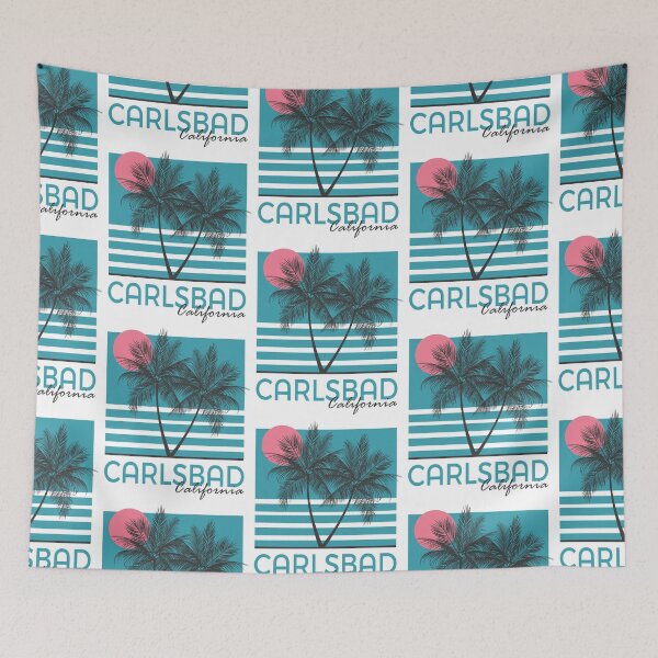 Artikelvorschau, Carlsbad California Souvenirs CA Vintage Palm Trees entworfen und verkauft von Brandon Fuller.