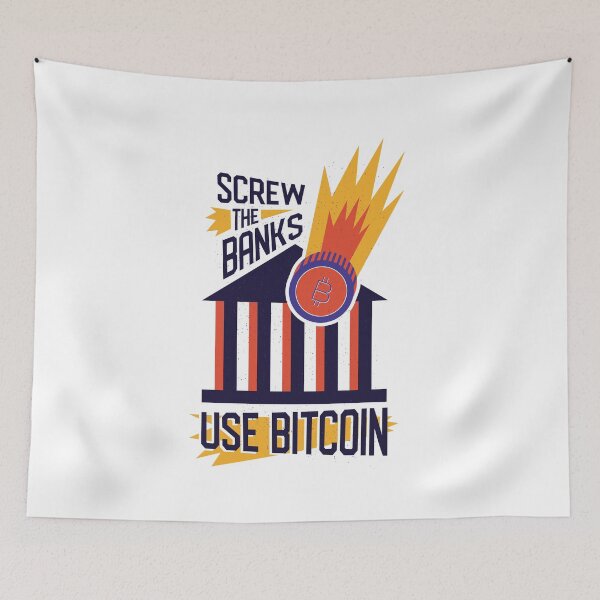 Item preview, Screw the banks, use bitcoin designed and sold by Dibbelchen.