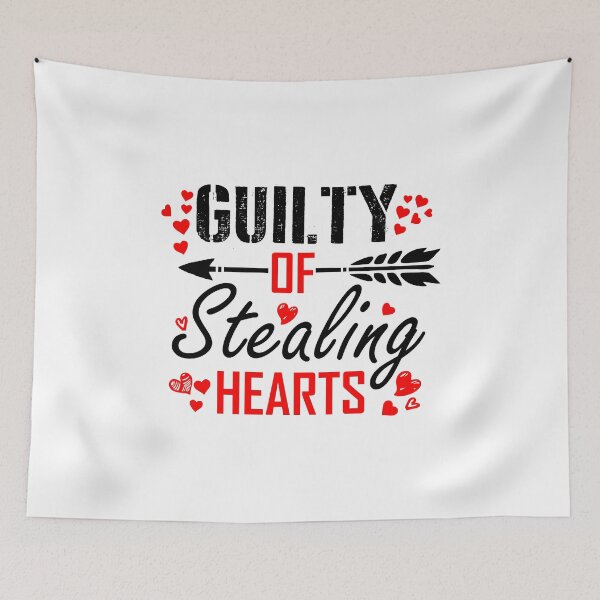 Item preview, Guilty of Stealing Hearts Valentines Day Gift for boys girls designed and sold by hadleydesigns.