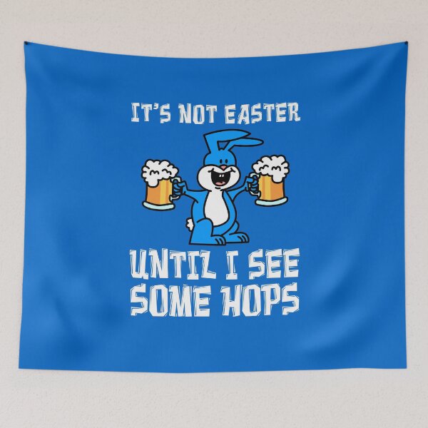Item preview, Not Easter Until I See Hops Bunny Beer Cartoon designed and sold by jaycartoonist.