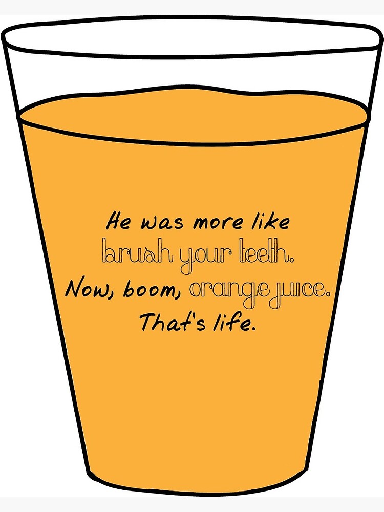 John Mulaney Orange Juice Quote Greeting Card By Billmulaney Redbubble