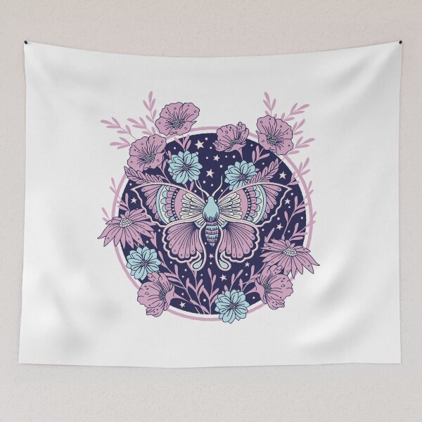Item preview, Floral Butterfly, Blue & Purple,  Flowers, Floral Design, Butterfly Artwork designed and sold by MyMaxDesign.