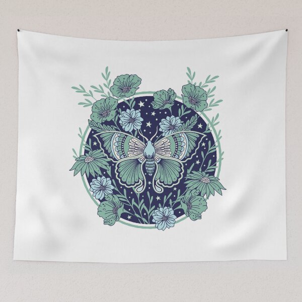 Item preview, Floral Butterfly, Blue & Green, Flowers, Floral Design, Butterfly Artwork designed and sold by MyMaxDesign.