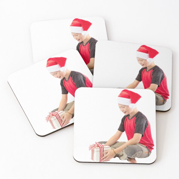 Item preview, Pre-teen boy with a christmas gift designed and sold by Ben Gingell.