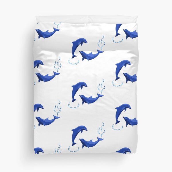 Two dolphins Duvet Cover