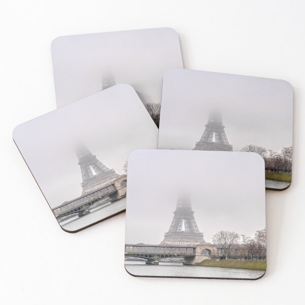Item preview, Eiffel Tower and Bir-hakeim bridge on a misty day - Paris designed and sold by Ulysse Pixel.