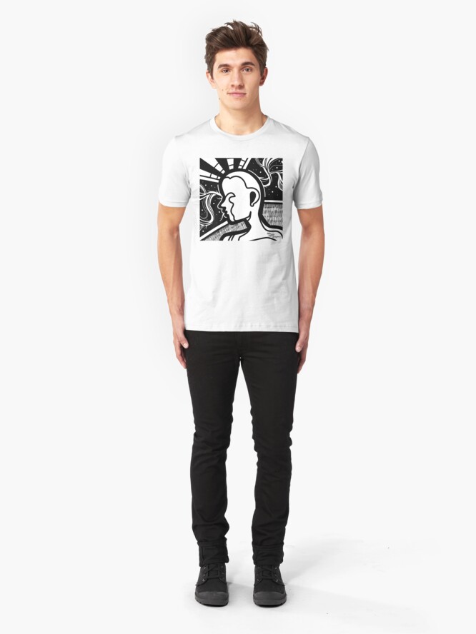 Alternate view of Abstract Mentality 2 Slim Fit T-Shirt