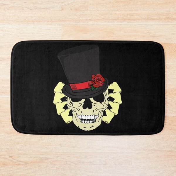Item preview, Magician Skull Wearing Top Hat and Deck of Cards designed and sold by HotHibiscus.