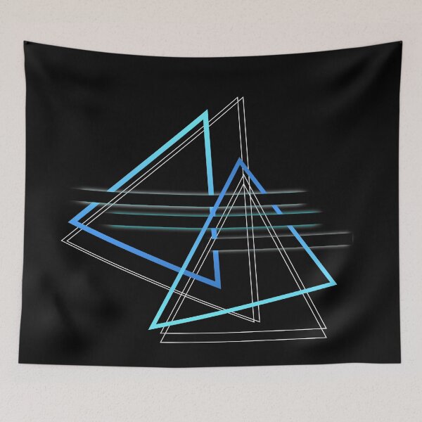 Item preview, Geometric triangle minimalist blue black designed and sold by Carolina Salazar.