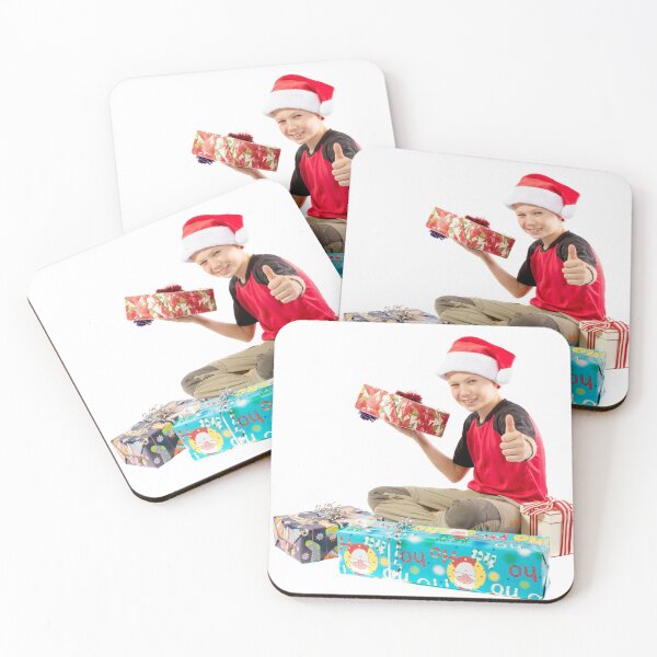 Item preview, Pre-teen boy with christmas gifts designed and sold by Ben Gingell.