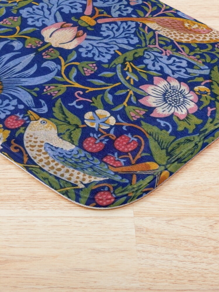 Alternate view of William Morris "The Strawberry Thief" 1. Bath Mat