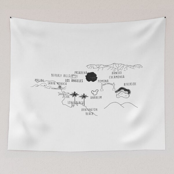 Item preview, LA Area Doodle Map  designed and sold by Hevding.