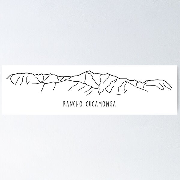 Item preview, Rancho Cucamomga Moutains Minimalistic designed and sold by Hevding.