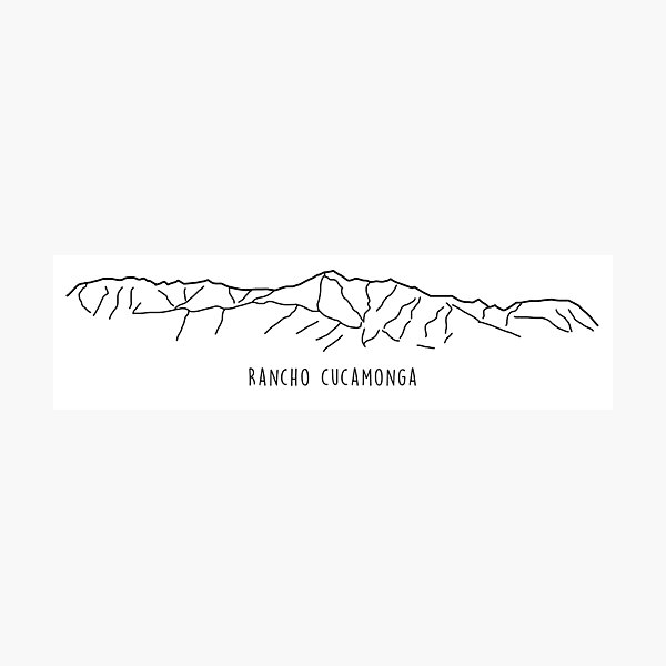 Item preview, Rancho Cucamomga Moutains Minimalistic designed and sold by Hevding.