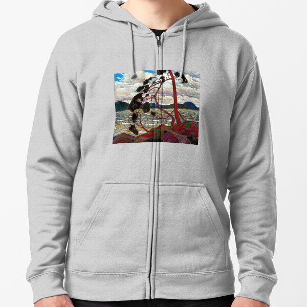 WEST WIND : Vintage 1919 Tom Thomson Algonquin Park Art Print Zipped Hoodie