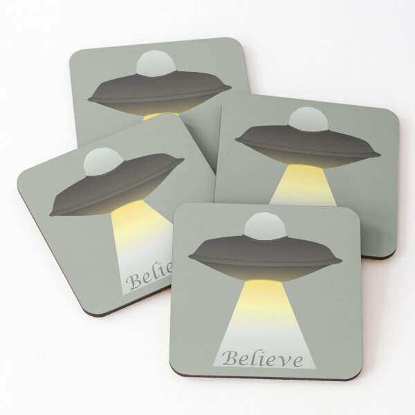 Item preview, Believe in Aliens vector UFO art Space Tourists designed and sold by GnomelyDragon.