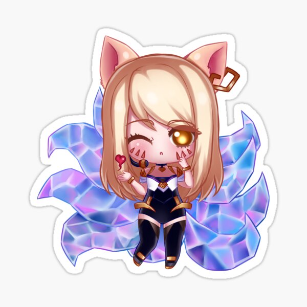 K/DA Ahri chibi Pegatina