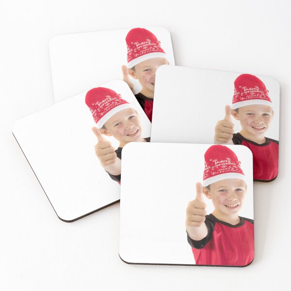 Item preview, Pre-teen boy wearing a christmas hat designed and sold by Ben Gingell.