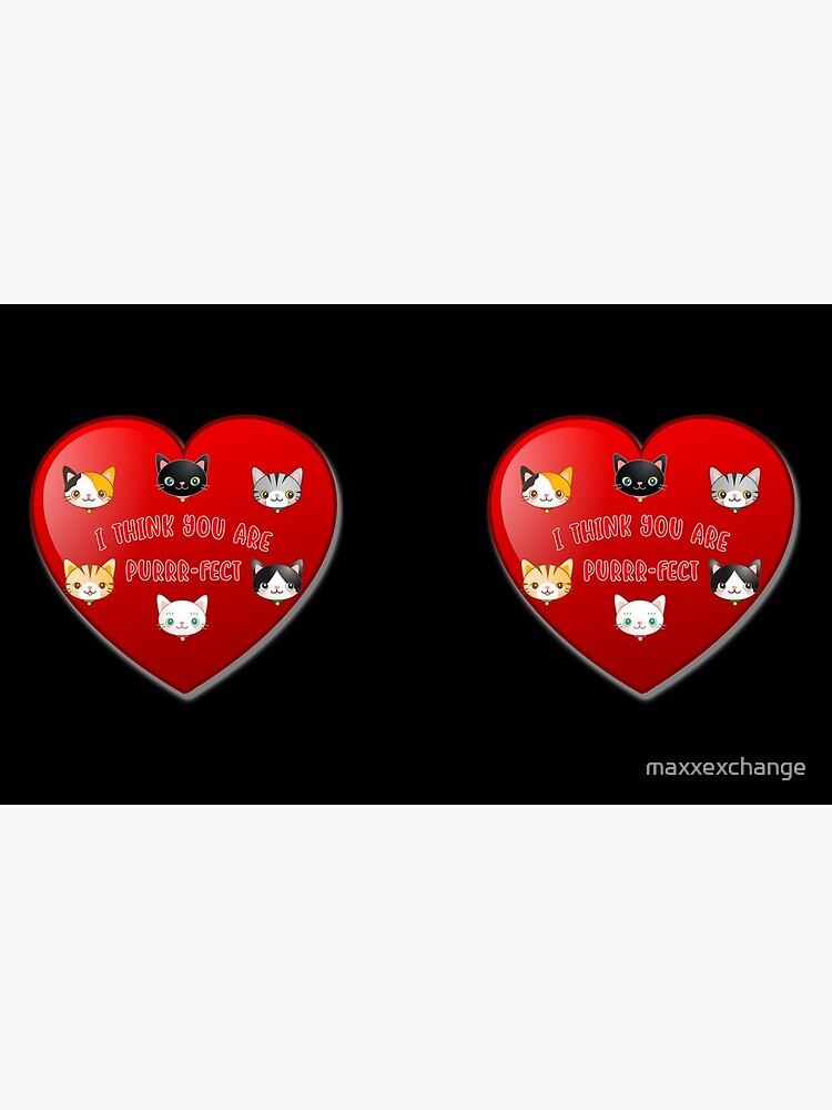 St Valentine Day Purr-fect Heart Alley Cat Pet Pun. by maxxexchange