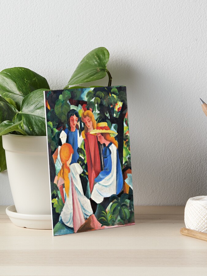 August Macke Four Girls Art Board Print By Virginia50 Redbubble