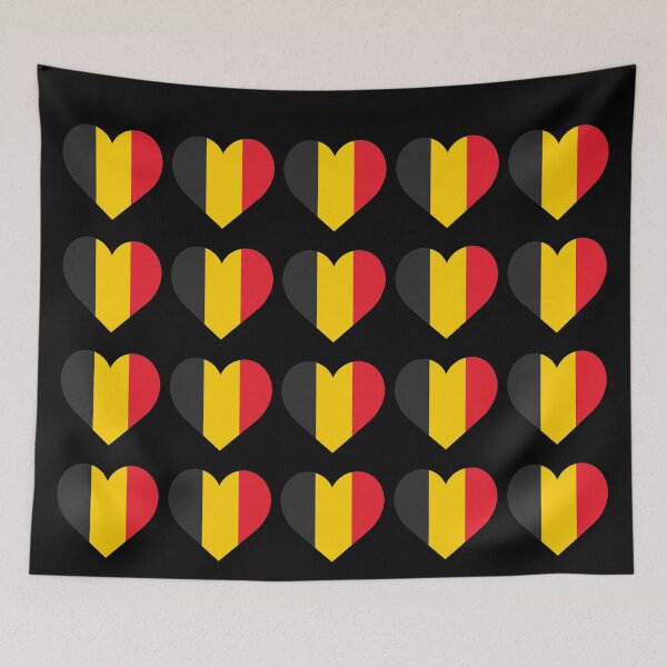 Item preview, Love My Belgium Hearts Flag designed and sold by HelloFromAja.
