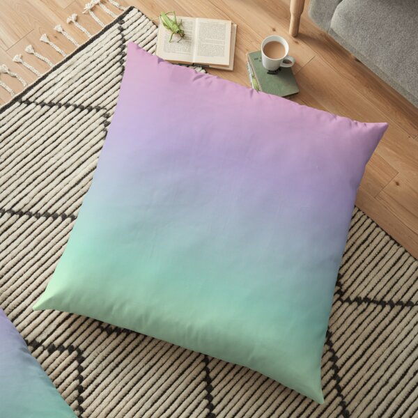 PIXEL CLOUD - Minimalist Pastel Rainbow Gradient Ombre Floor Pillow