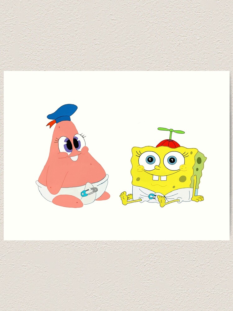 Tiny Spongebob/Patrick Quote Painting