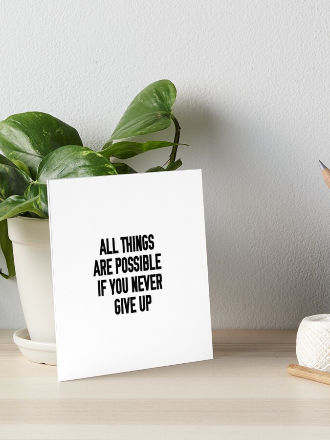 Never Give Up, Babe Ruth Quote Wall Art Poster - Things On TV