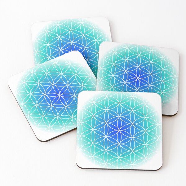 Item preview, The Flower of Life on Blue, Sacred Geometry, Good Vibes  designed and sold by Mandala108.