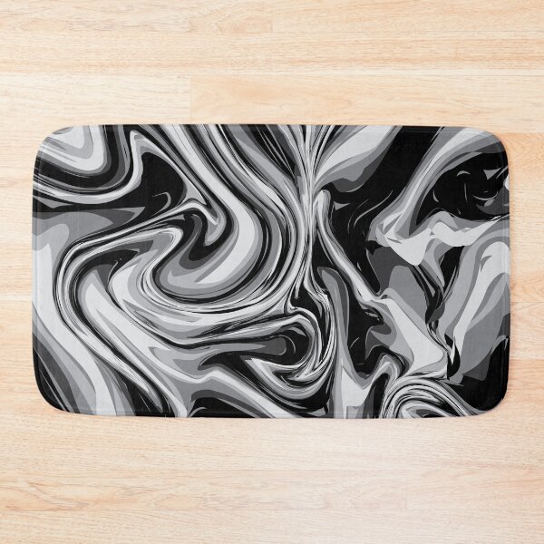 Item preview, Black and white liquid marble texture pattern. designed and sold by MrazTees.