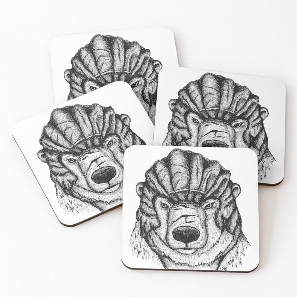 Item preview, Iorek Byrnison from His Dark Materials ink drawing designed and sold by RachxJane.