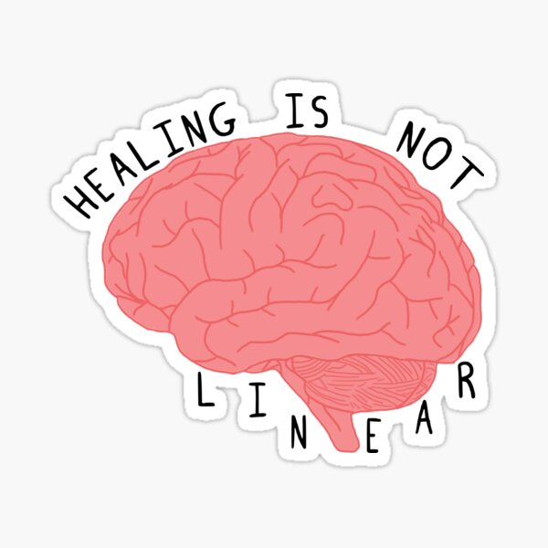 Healing is not linear Sticker