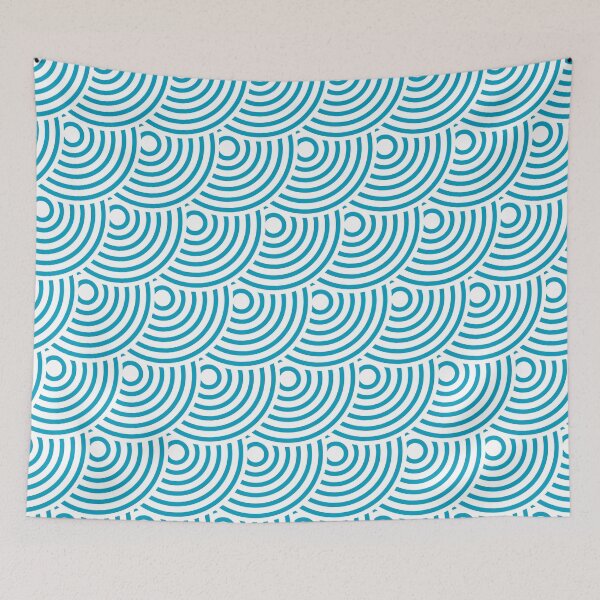 Item preview, Repeating blue overlapping circles. designed and sold by MrazTees.