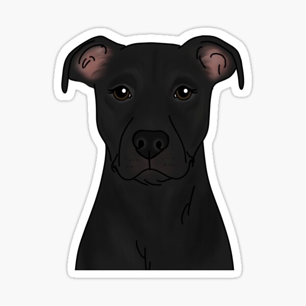 Black Pitbull Stickers Redbubble - black white doge roblox