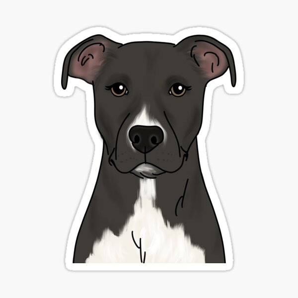 Item preview, Gray Pit Bull designed and sold by ktscanvases.