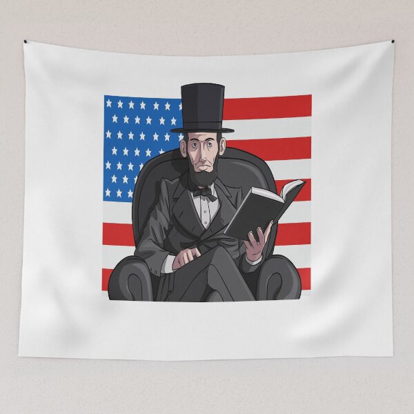Item preview, Abraham Lincoln American Flag designed and sold by Nosek1ng.