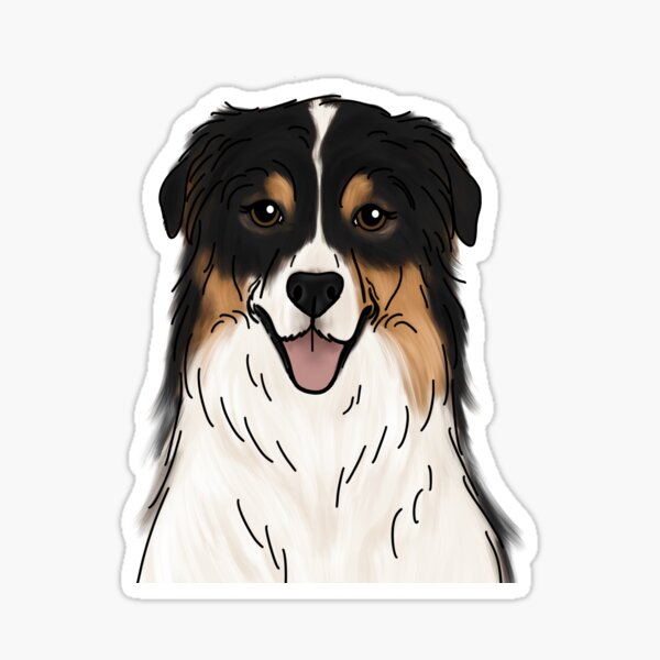 Item preview, Black & White Australian Shepherd designed and sold by ktscanvases.
