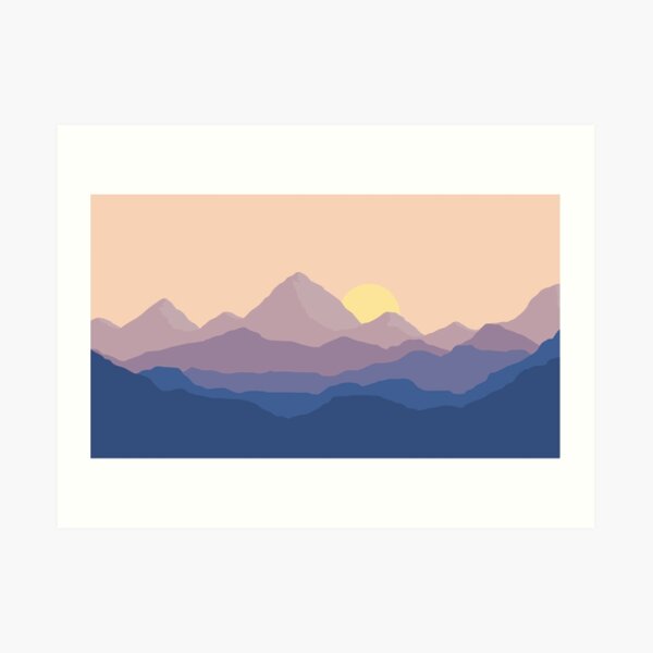 Chill Mountain Horizon Art Print