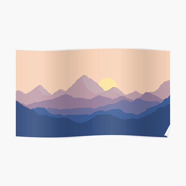 Chill Mountain Horizon Poster