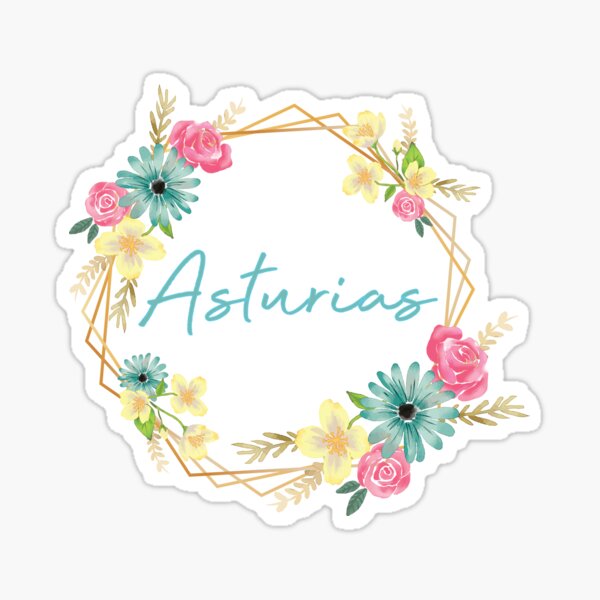 Asturias floral Pegatina