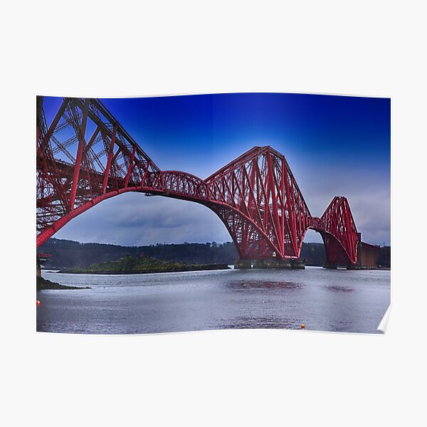 10" x 8" SCOTLAND FORTH RAIL BRIDGE EDINBURGH ART DECO METAL SIGN TIN PLAQUE 032 