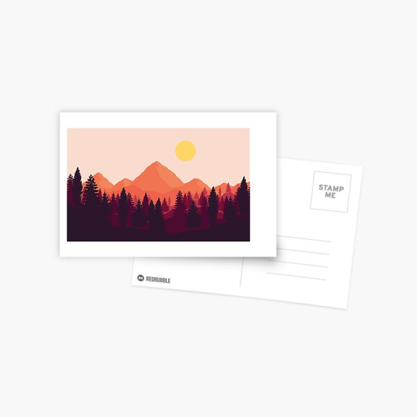 Forest Mountain Horizon Postcard