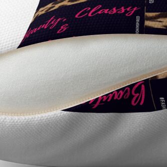 Alternate view of Beauty, Classy & Brainy Throw Pillow