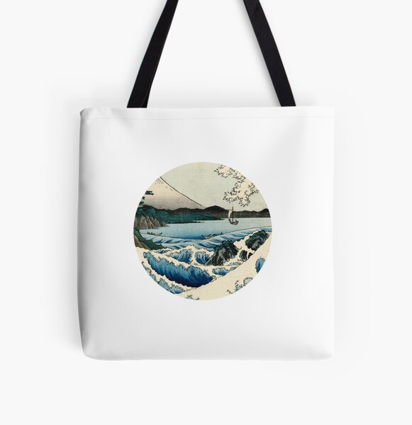 Hiroshige - The Sea off Satta All Over Print Tote Bag