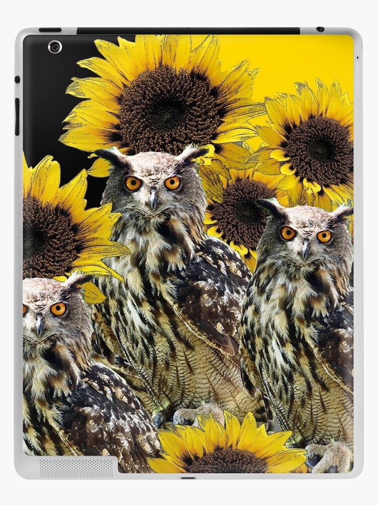 Funda y vinilo para iPad «NOCHE Y DÍA ARTE DE GIRASOL Y BÚHO» de sharlesart  | Redbubble