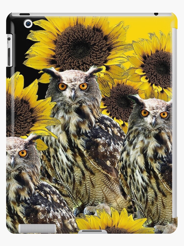 Funda y vinilo para iPad «NOCHE Y DÍA ARTE DE GIRASOL Y BÚHO» de sharlesart  | Redbubble