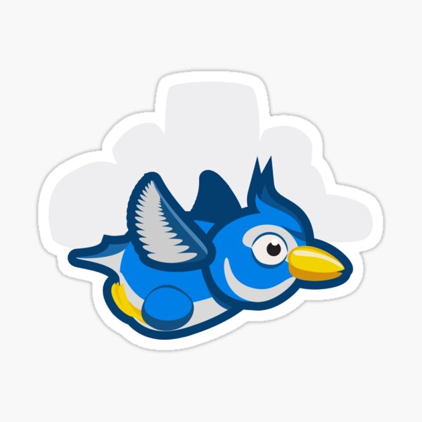 Funny and cute bird transparency sticker, Blue Jay. AI Generative. 23574912  PNG