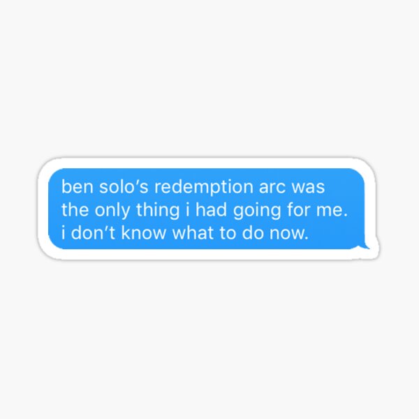ben solo - redemption arc Sticker
