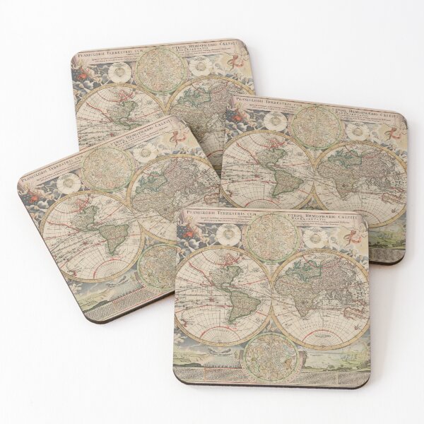 Item preview, Planiglobii Terrestris Cum Utroq Hemisphaerio Caelesti Generalis Map designed and sold by digitalvintage.