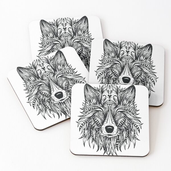Item preview, Wolf head black and white designed and sold by Frergo.